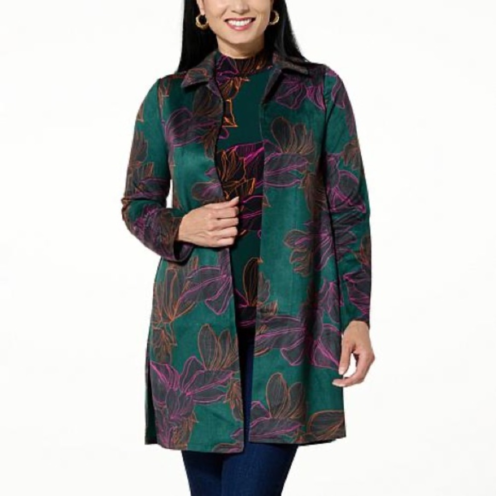 Floral Green and Pink Women's Top